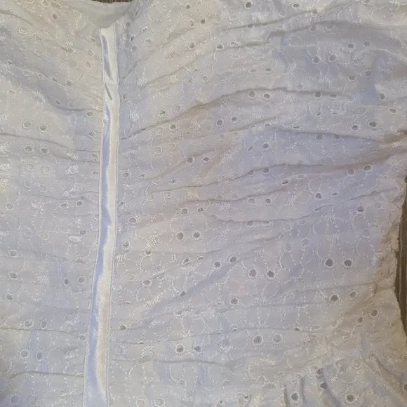 🆕️VINTAGE RARE Betsey Johnson White Ruffled Dress White EyeletNWT